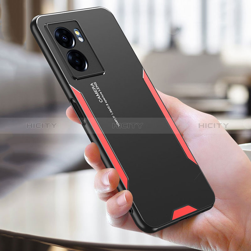 Funda Lujo Marco de Aluminio y Silicona Carcasa Bumper para Realme V23 5G