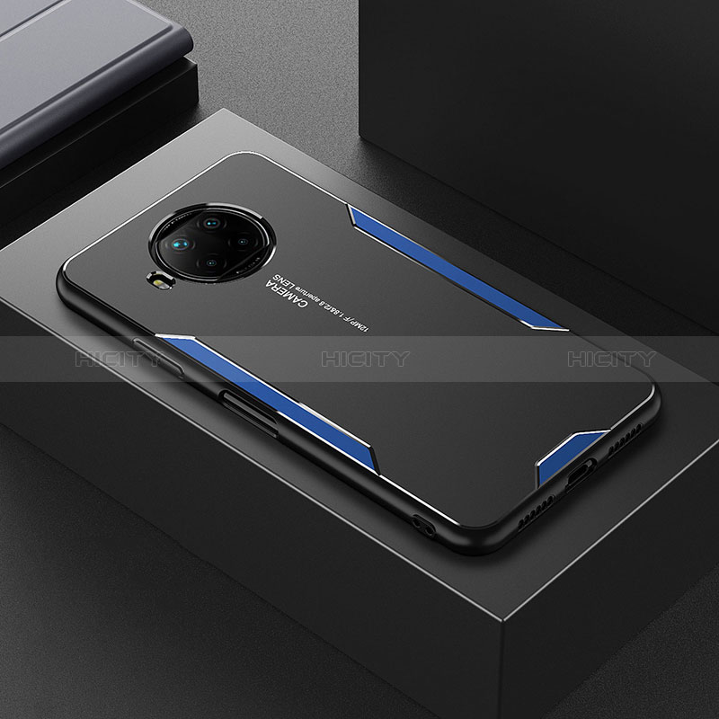 Funda Lujo Marco de Aluminio y Silicona Carcasa Bumper para Xiaomi Mi 10T Lite 5G Azul