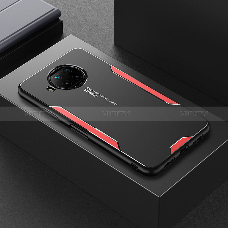 Funda Lujo Marco de Aluminio y Silicona Carcasa Bumper para Xiaomi Mi 10T Lite 5G Rojo
