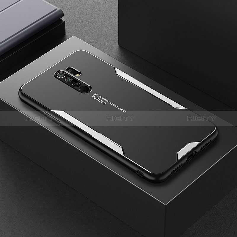 Funda Lujo Marco de Aluminio y Silicona Carcasa Bumper para Xiaomi Redmi 9 Prime India