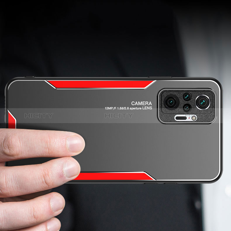 Funda Lujo Marco de Aluminio y Silicona Carcasa Bumper para Xiaomi Redmi Note 10 Pro Max