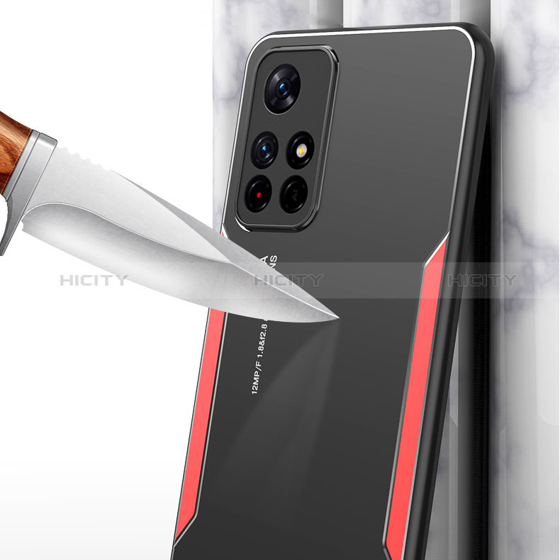 Funda Lujo Marco de Aluminio y Silicona Carcasa Bumper para Xiaomi Redmi Note 11S 5G