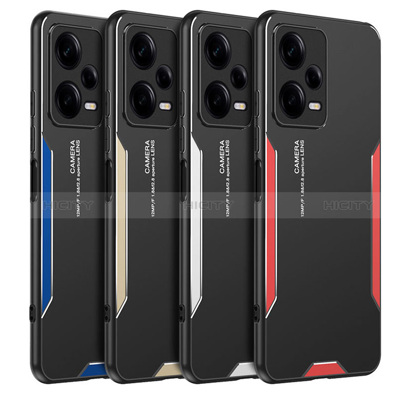 Funda Lujo Marco de Aluminio y Silicona Carcasa Bumper para Xiaomi Redmi Note 12 Pro 5G