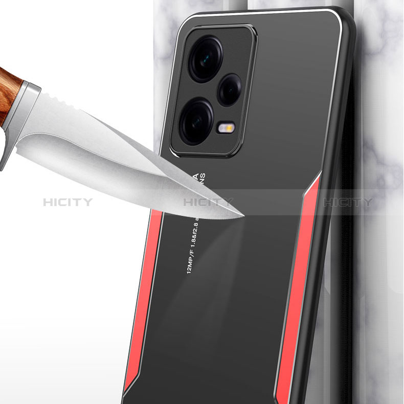 Funda Lujo Marco de Aluminio y Silicona Carcasa Bumper para Xiaomi Redmi Note 12 Pro 5G