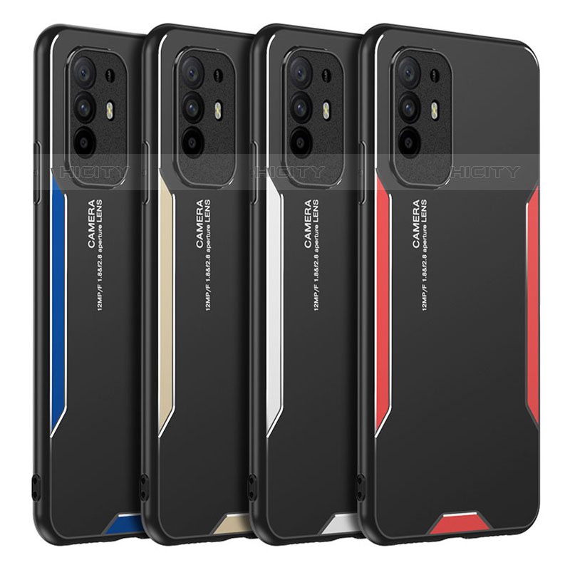 Funda Lujo Marco de Aluminio y Silicona Carcasa Bumper PB1 para Oppo Reno5 Z 5G