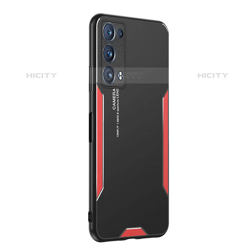 Funda Lujo Marco de Aluminio y Silicona Carcasa Bumper PB1 para Oppo Reno6 Pro 5G