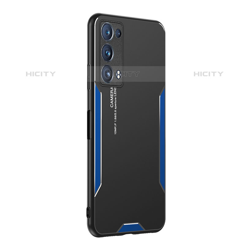 Funda Lujo Marco de Aluminio y Silicona Carcasa Bumper PB1 para Oppo Reno6 Pro 5G