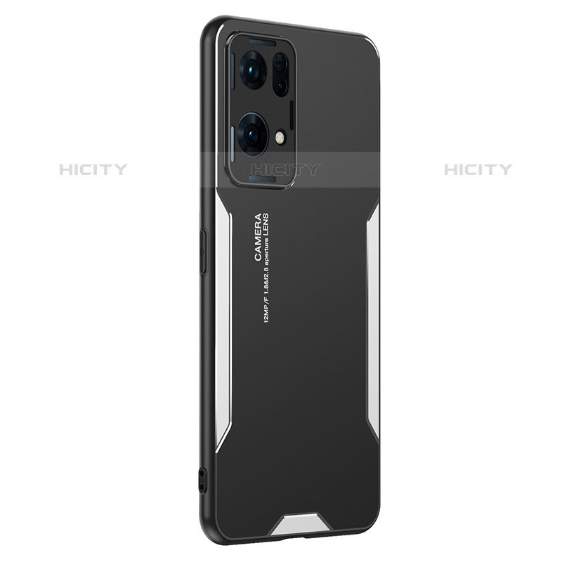 Funda Lujo Marco de Aluminio y Silicona Carcasa Bumper PB1 para Oppo Reno7 Pro 5G