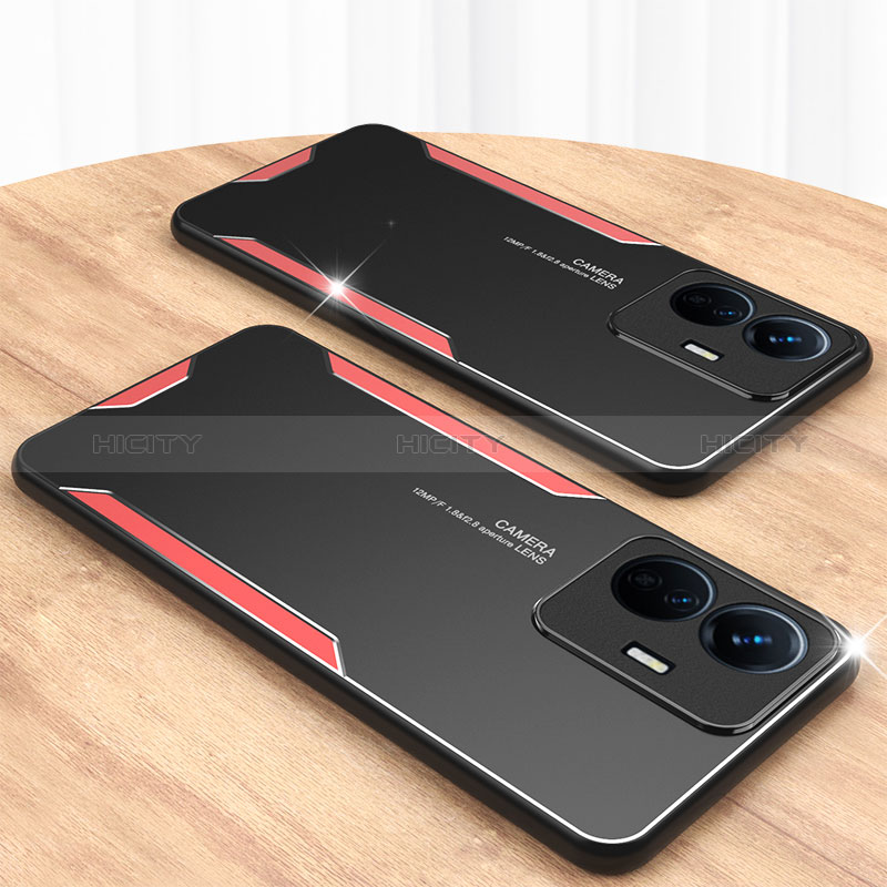 Funda Lujo Marco de Aluminio y Silicona Carcasa Bumper PB1 para Vivo Y77 5G