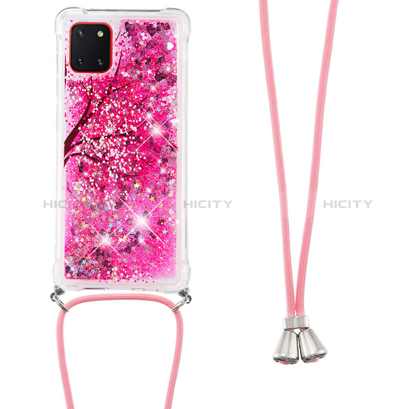 Funda Silicona Carcasa Goma Bling-Bling con Acollador Cordon Lanyard S02 para Samsung Galaxy Note 10 Lite