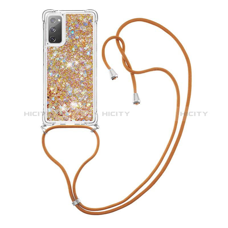 Funda Silicona Carcasa Goma Bling-Bling con Acollador Cordon Lanyard S03 para Samsung Galaxy S20 FE (2022) 5G