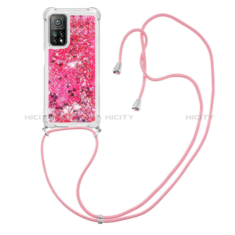 Funda Silicona Carcasa Goma Bling-Bling con Acollador Cordon Lanyard S03 para Xiaomi Mi 10T 5G