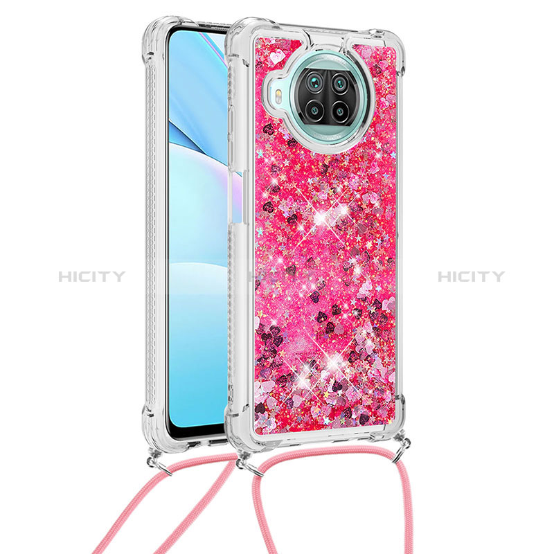 Funda Silicona Carcasa Goma Bling-Bling con Acollador Cordon Lanyard S03 para Xiaomi Mi 10T Lite 5G