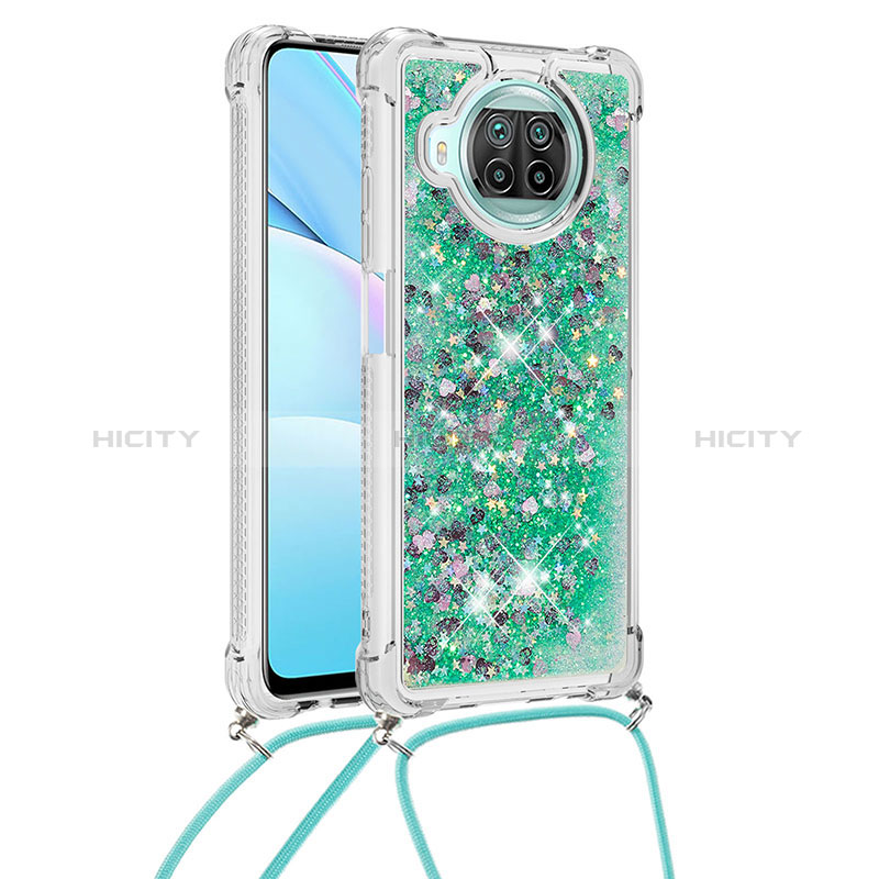 Funda Silicona Carcasa Goma Bling-Bling con Acollador Cordon Lanyard S03 para Xiaomi Mi 10T Lite 5G