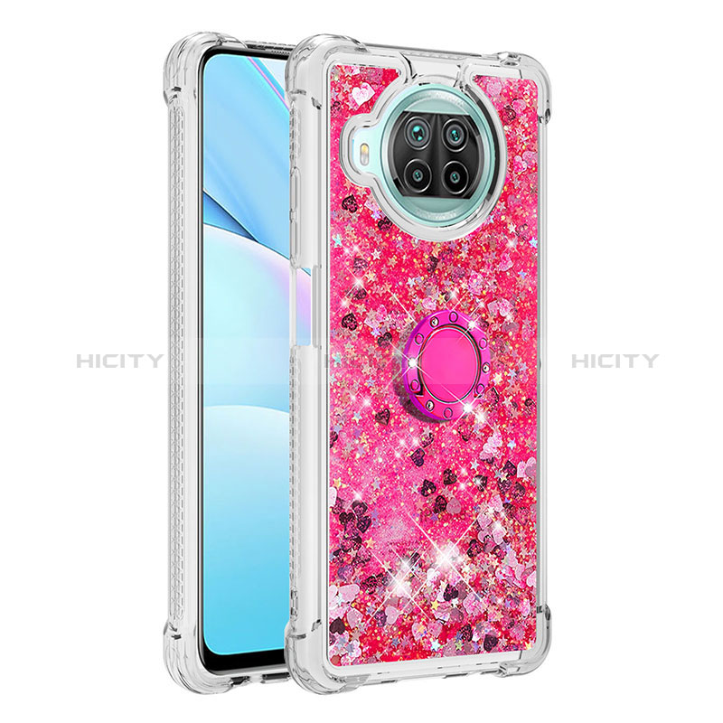 Funda Silicona Carcasa Goma Bling-Bling con Anillo de dedo Soporte S01 para Xiaomi Mi 10T Lite 5G