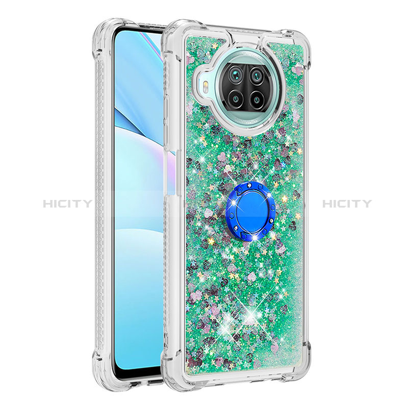 Funda Silicona Carcasa Goma Bling-Bling con Anillo de dedo Soporte S01 para Xiaomi Mi 10T Lite 5G