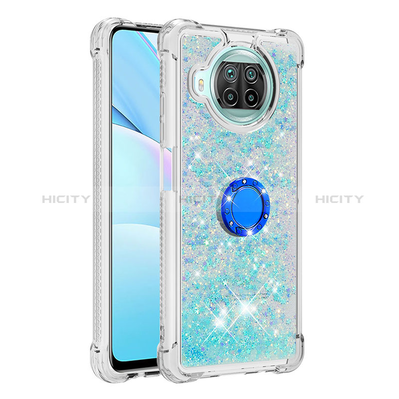 Funda Silicona Carcasa Goma Bling-Bling con Anillo de dedo Soporte S01 para Xiaomi Mi 10T Lite 5G