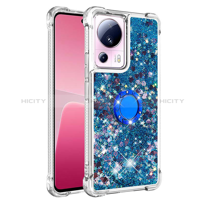 Funda Silicona Carcasa Goma Bling-Bling con Anillo de dedo Soporte S01 para Xiaomi Mi 13 Lite 5G