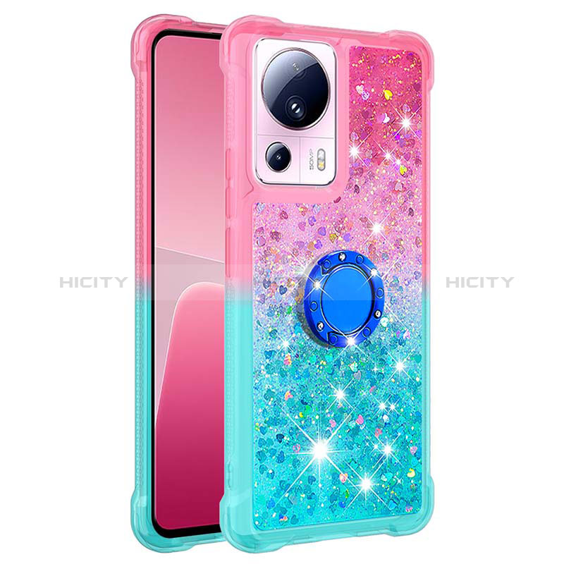 Funda Silicona Carcasa Goma Bling-Bling con Anillo de dedo Soporte S02 para Xiaomi Mi 13 Lite 5G