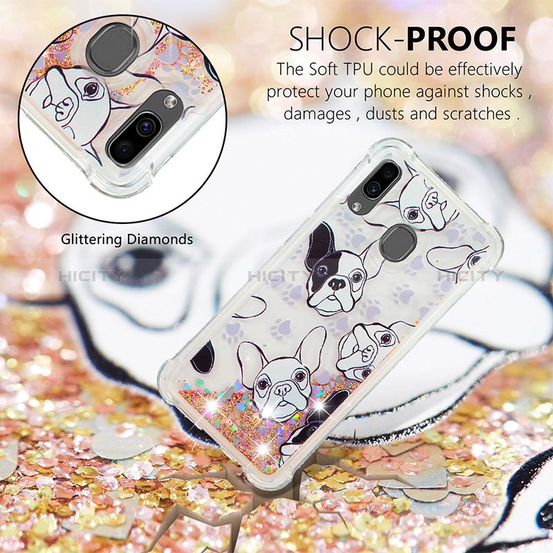 Funda Silicona Carcasa Goma Bling-Bling S04 para Samsung Galaxy A20