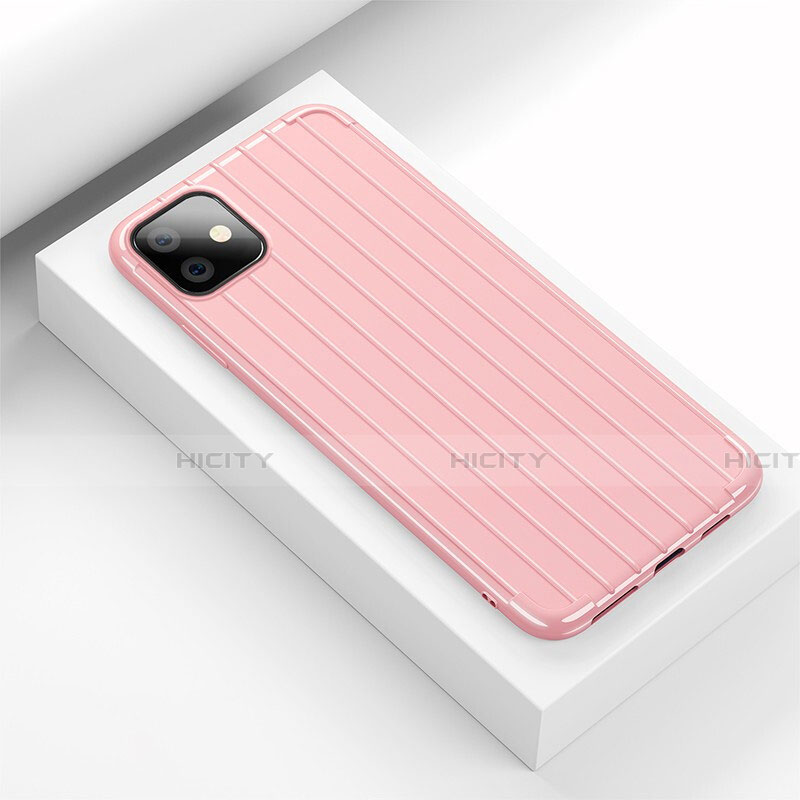 Funda Silicona Carcasa Goma Line C01 para Apple iPhone 11 Rosa