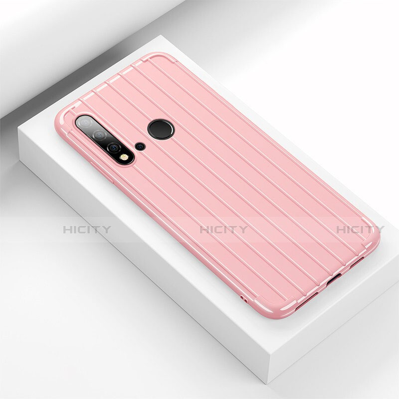 Funda Silicona Carcasa Goma Line C01 para Huawei Nova 5i Rosa