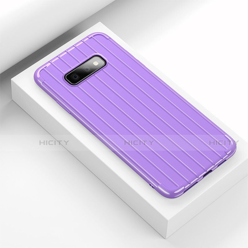 Funda Silicona Carcasa Goma Line C01 para Samsung Galaxy S10e Morado