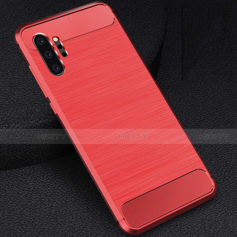 Funda Silicona Carcasa Goma Line C02 para Samsung Galaxy Note 10 Plus Rojo