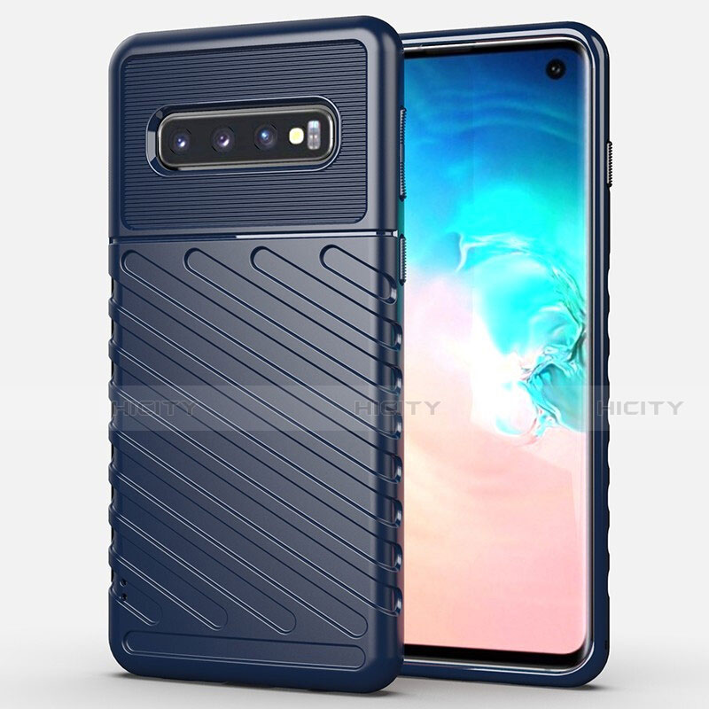 Funda Silicona Carcasa Goma Line C02 para Samsung Galaxy S10 5G Azul