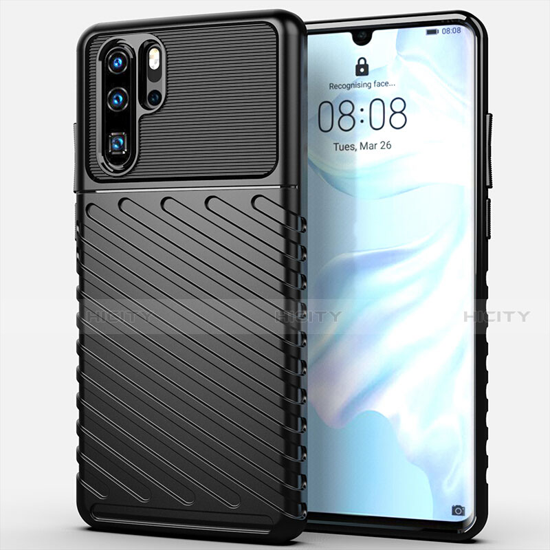 Funda Silicona Carcasa Goma Line C03 para Huawei P30 Pro Negro