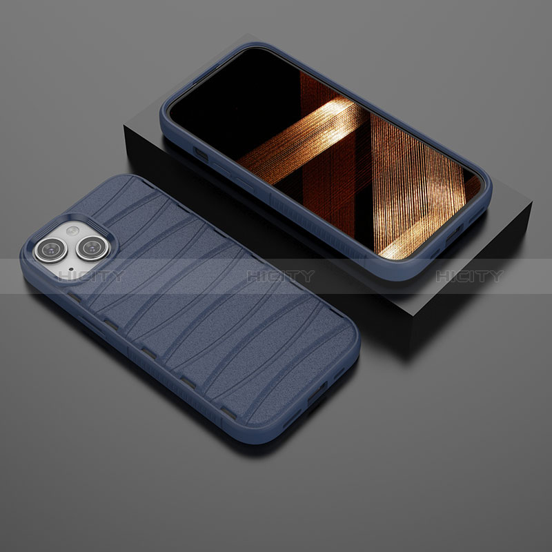 Funda Silicona Carcasa Goma Line KC1 para Apple iPhone 14 Plus Azul