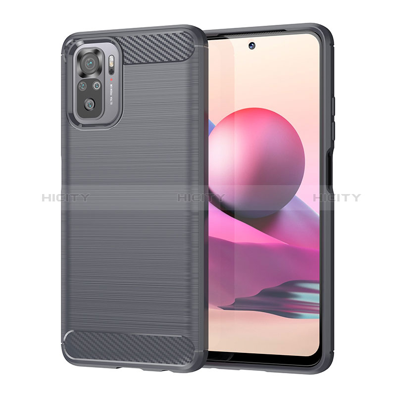 Funda Silicona Carcasa Goma Line MF1 para Xiaomi Redmi Note 10 4G Gris