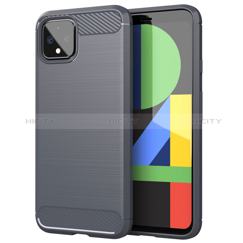 Funda Silicona Carcasa Goma Line para Google Pixel 4 Gris