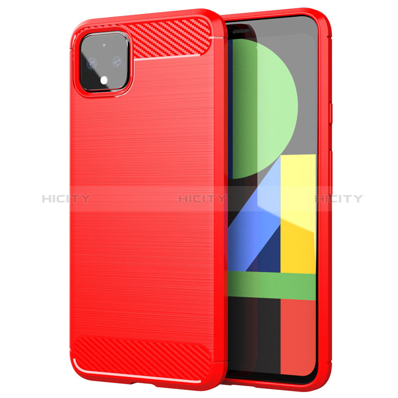 Funda Silicona Carcasa Goma Line para Google Pixel 4 XL Rojo