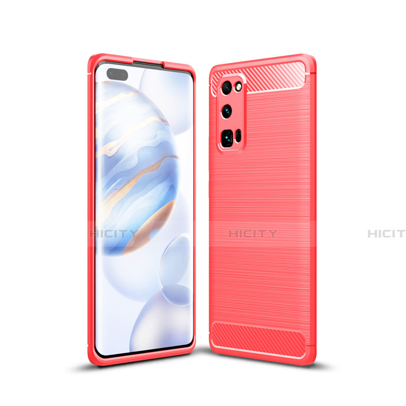 Funda Silicona Carcasa Goma Line para Huawei Honor 30 Pro+ Plus Rojo