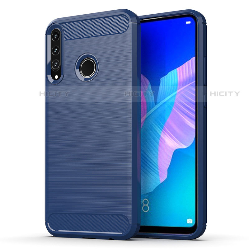 Funda Silicona Carcasa Goma Line para Huawei Y7p Azul