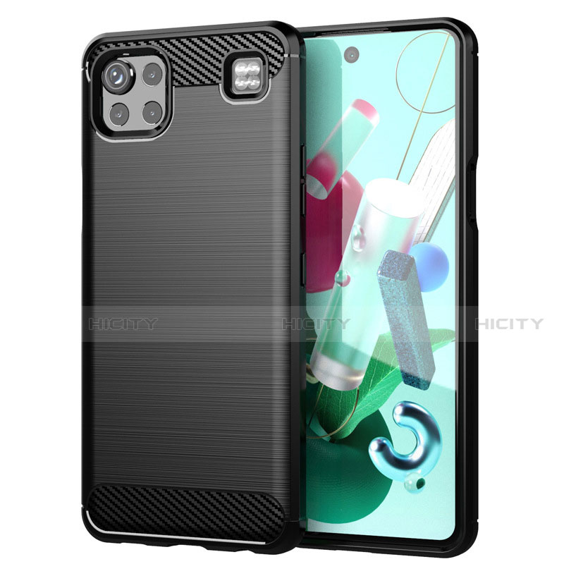 Funda Silicona Carcasa Goma Line para LG K92 5G Negro