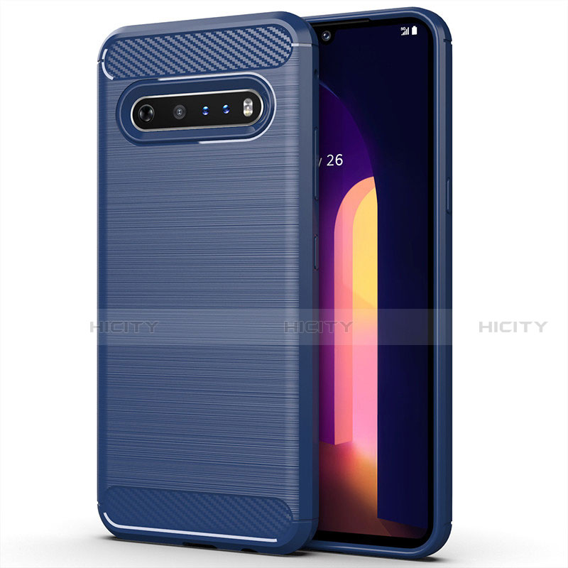 Funda Silicona Carcasa Goma Line para LG V60 ThinQ 5G Azul