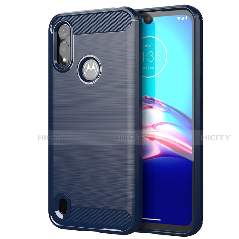 Funda Silicona Carcasa Goma Line para Motorola Moto E6s (2020) Azul