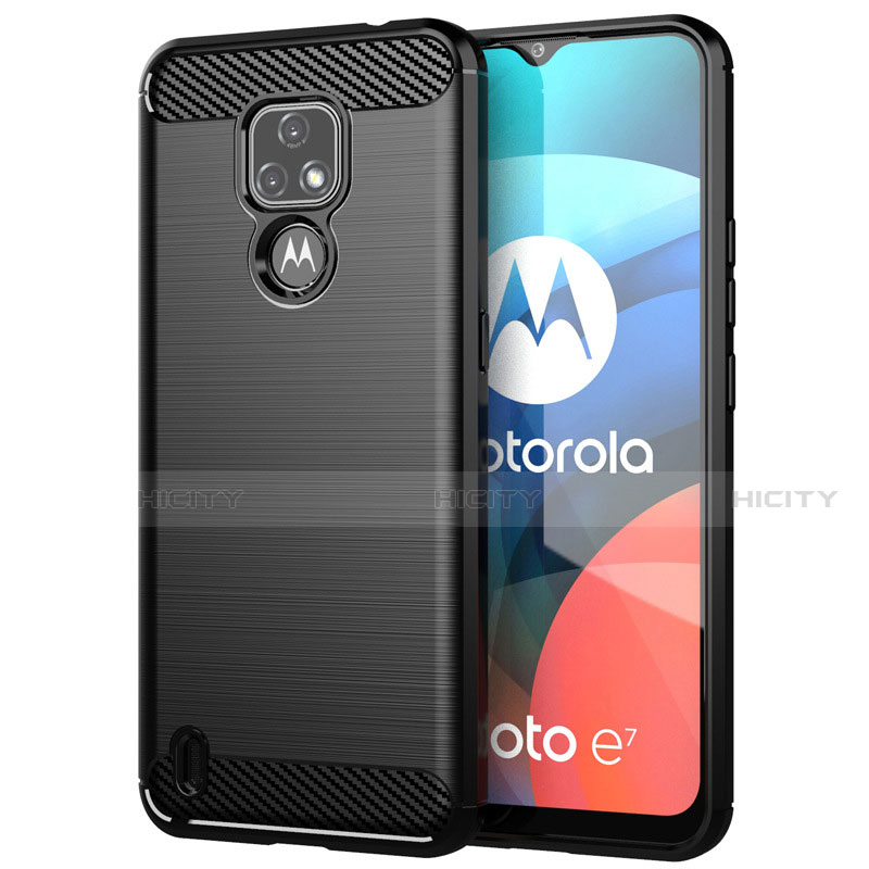 Funda Silicona Carcasa Goma Line para Motorola Moto E7 (2020) Negro