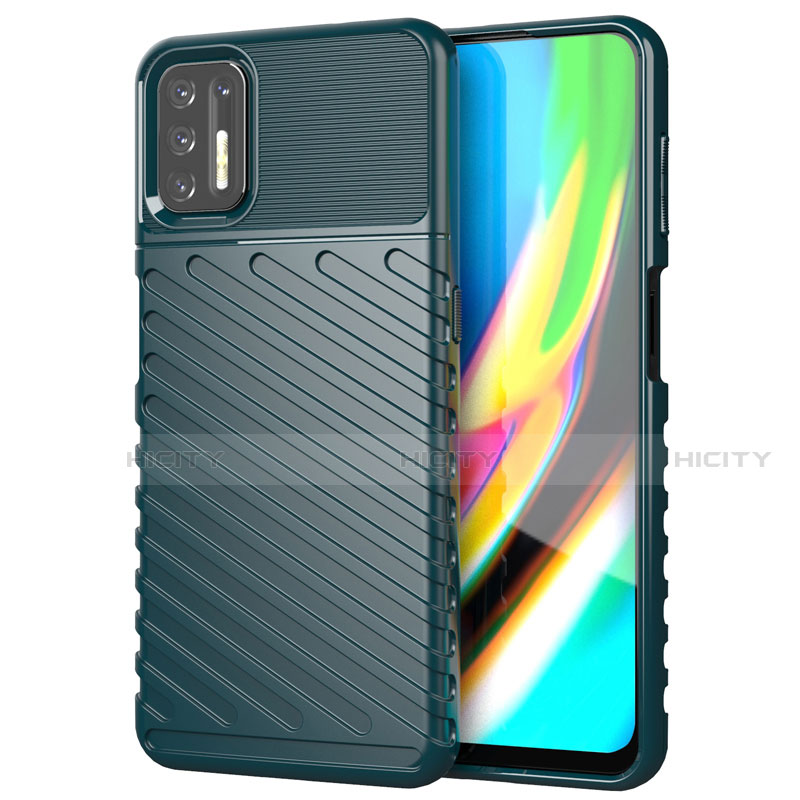 Funda Silicona Carcasa Goma Line para Motorola Moto G9 Plus Verde