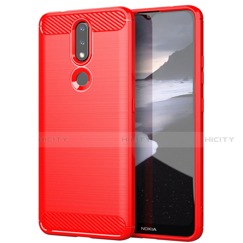 Funda Silicona Carcasa Goma Line para Nokia 2.4 Rojo