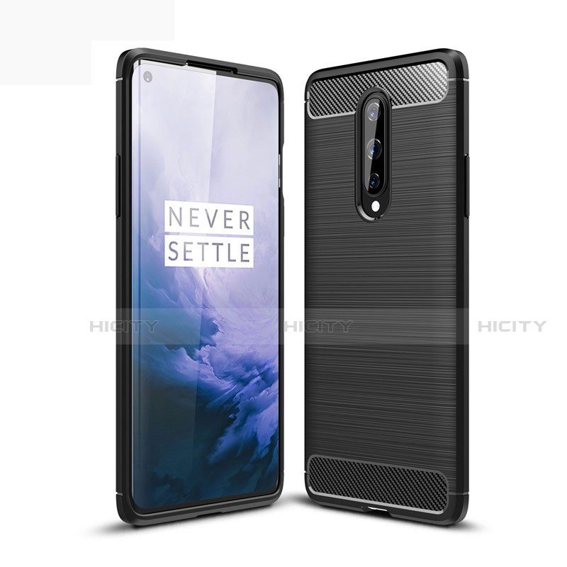 Funda Silicona Carcasa Goma Line para OnePlus 8 Negro