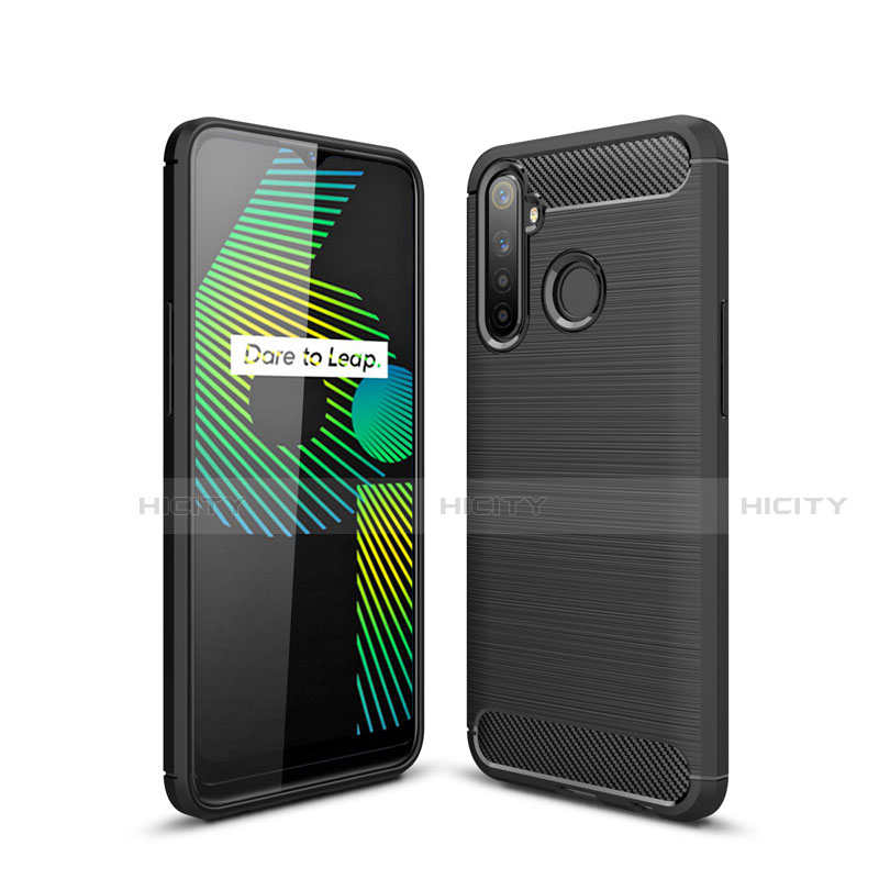 Funda Silicona Carcasa Goma Line para Realme 6i Negro