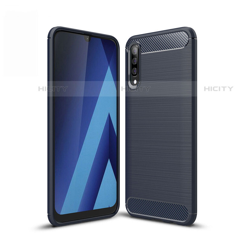 Funda Silicona Carcasa Goma Line para Samsung Galaxy A30S Azul