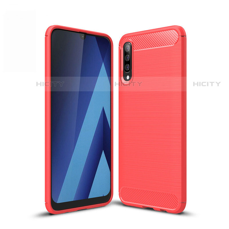 Funda Silicona Carcasa Goma Line para Samsung Galaxy A30S Rojo