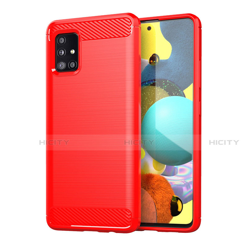 Funda Silicona Carcasa Goma Line para Samsung Galaxy A51 4G Rojo