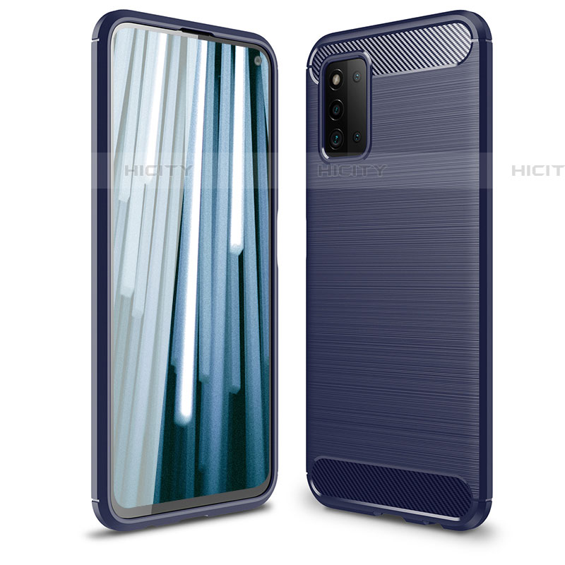 Funda Silicona Carcasa Goma Line para Samsung Galaxy F52 5G Azul