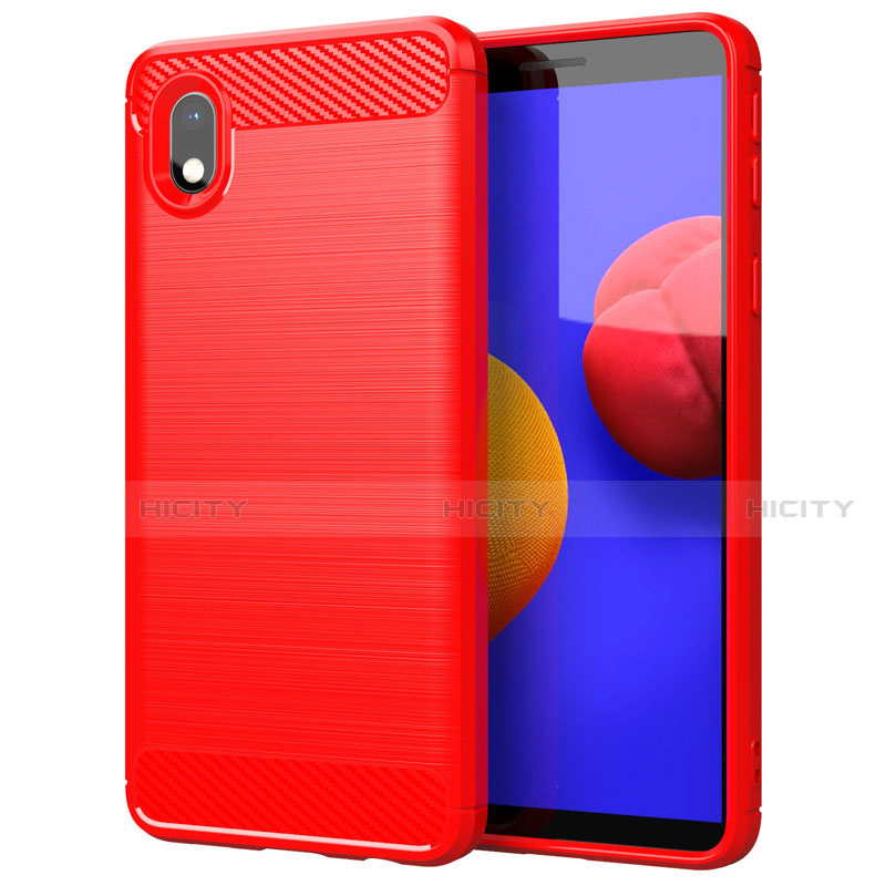Funda Silicona Carcasa Goma Line para Samsung Galaxy M01 Core Rojo