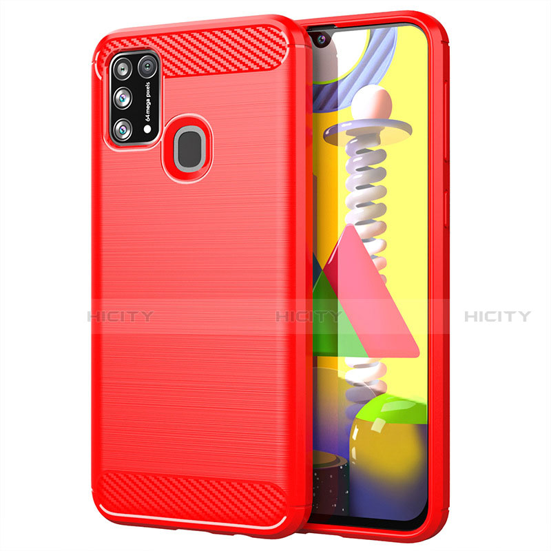 Funda Silicona Carcasa Goma Line para Samsung Galaxy M21s Rojo